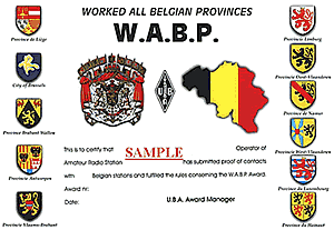 Worked All Belgian Provinces Award