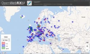 OpenWebRX: landkaart